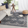 Calimesa Trellis Rug in Dark Blue & Gray