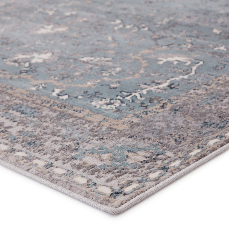 Yule Oriental Rug in Blue & Gray