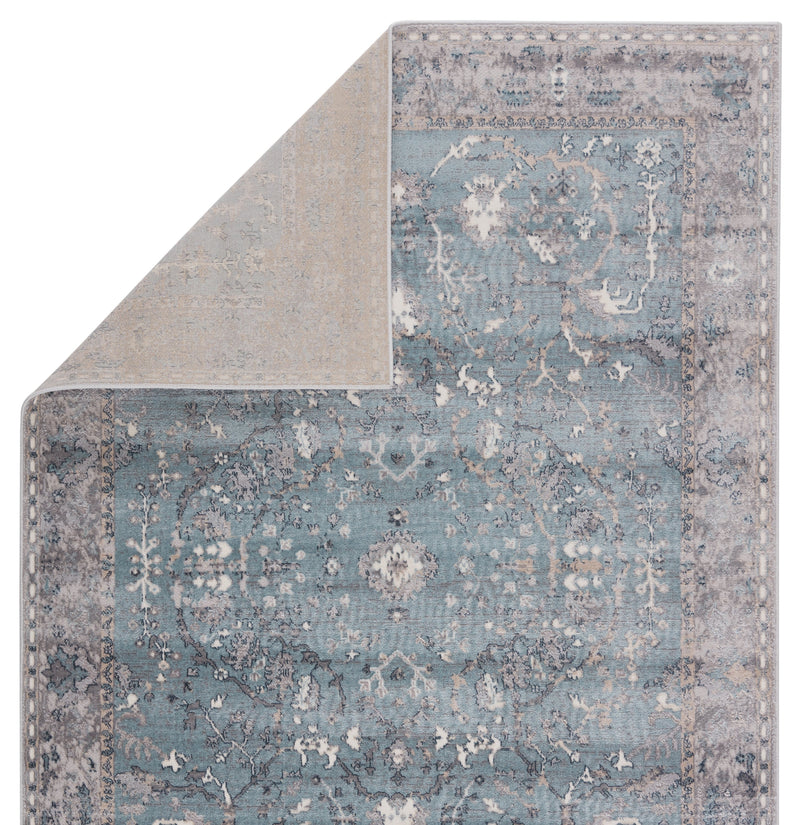 Yule Oriental Rug in Blue & Gray