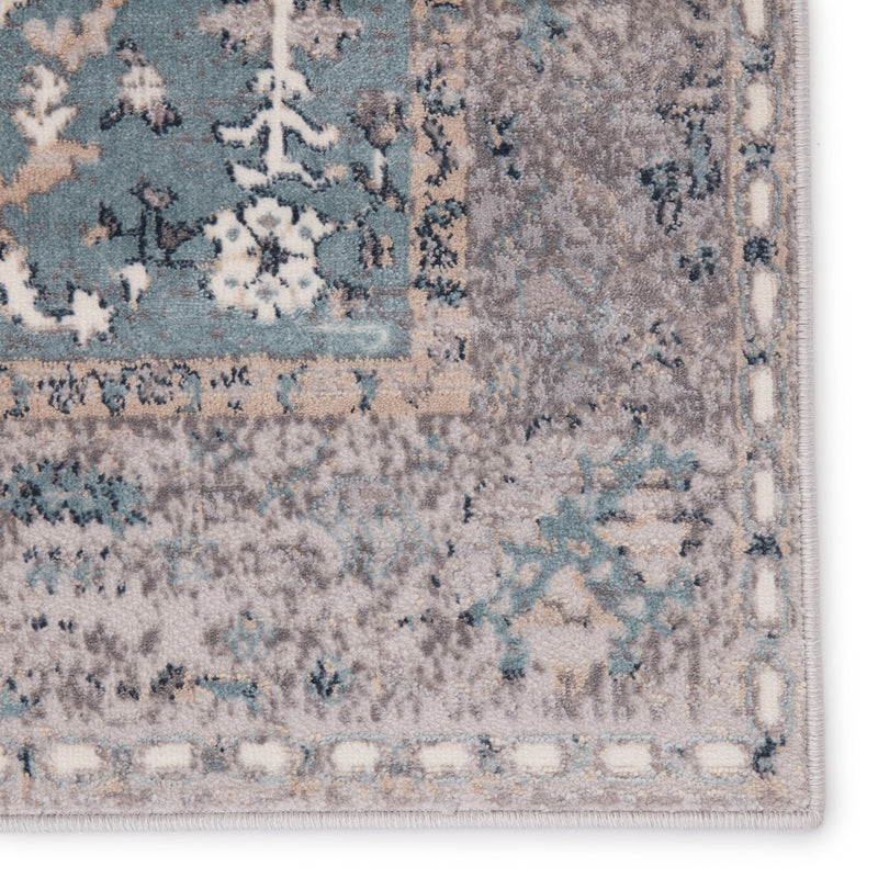 Yule Oriental Rug in Blue & Gray