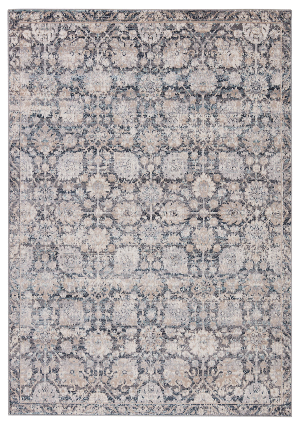 Izar Oriental Rug in Gray & Beige