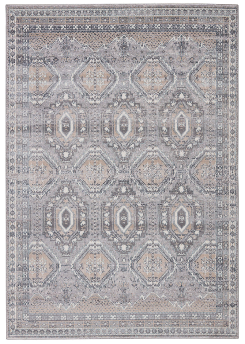 Cabazon Trellis Rug in Gray & Beige