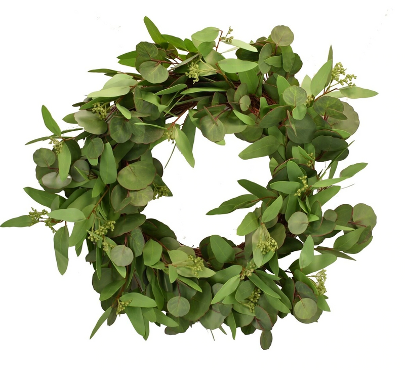 Mixed Eucalyptus Wreath 24"