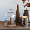 Debossed Metal Vase with Antique Finish