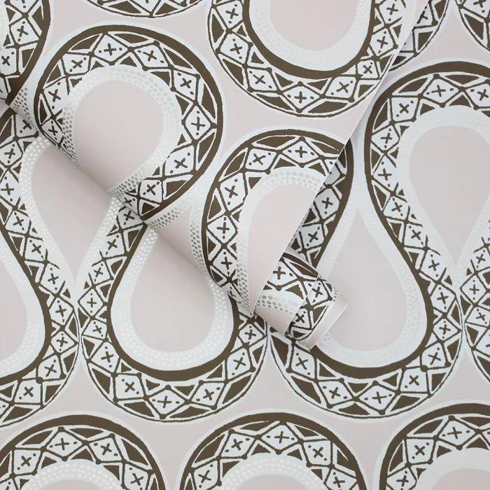 Sexy Serpentine Removable Wallpaper in Blush