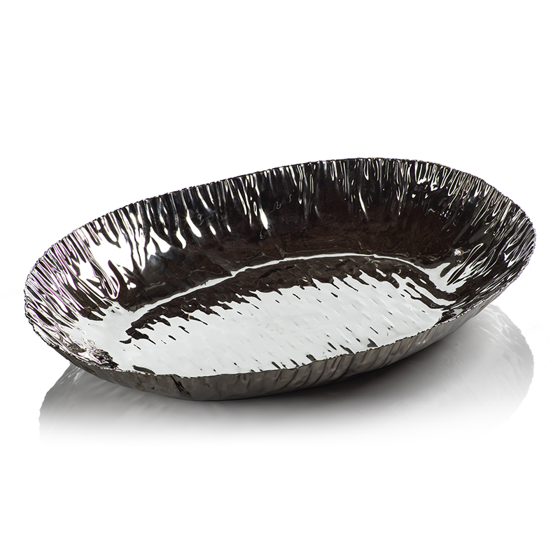 Shiny Polished Stainless Steel Crumpled Bowl