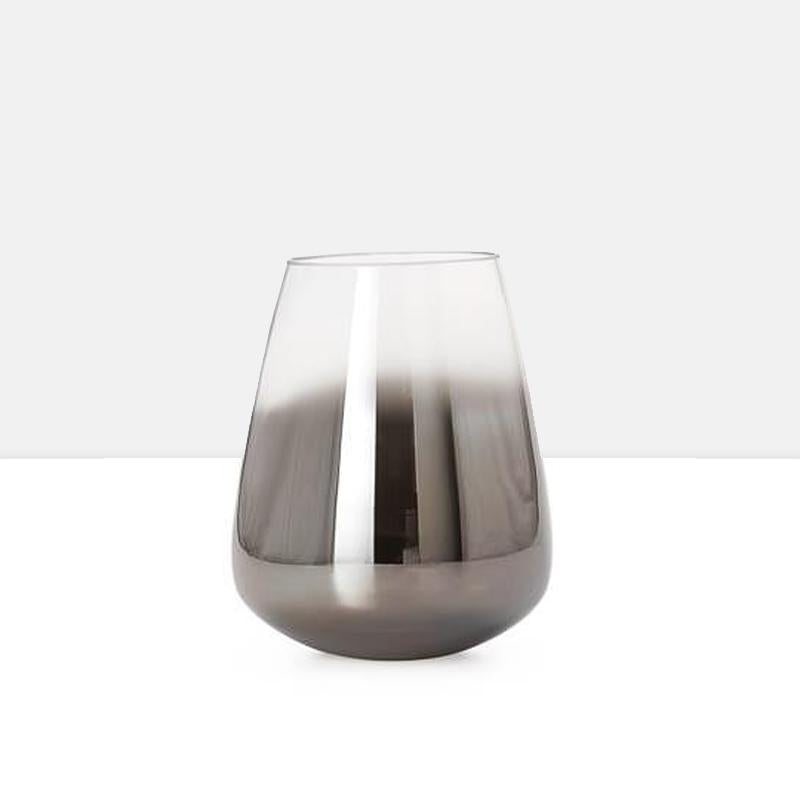 Smoke Mirror Cone Vase / Candle Holder in Short