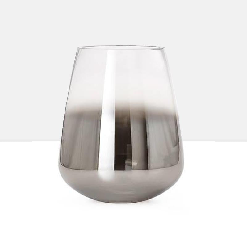 Smoke Mirror Cone Vase / Candle Holder in Tall