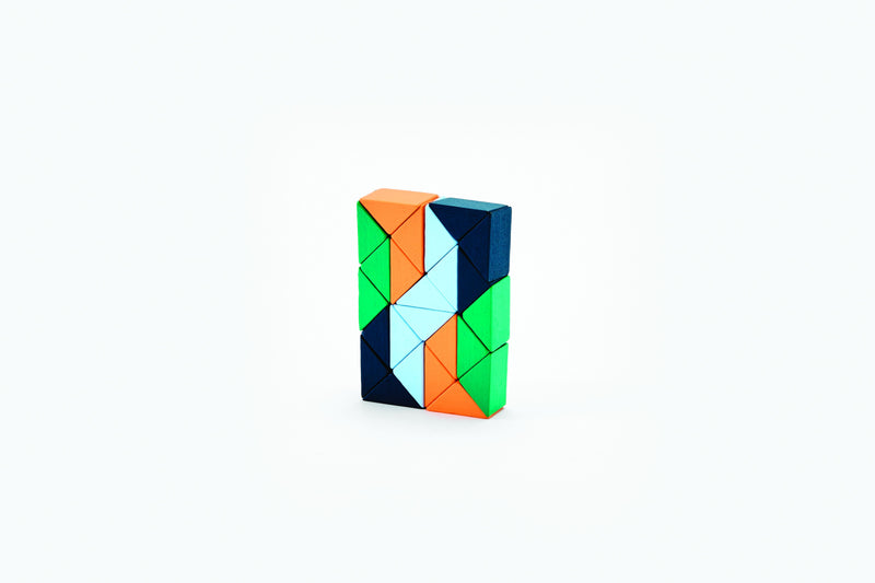 Snake Block® in Small Orange & Blue design by Areaware