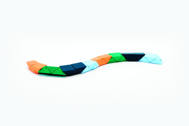 Snake Block® in Small Orange & Blue design by Areaware