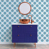 Soleil Removable Wallpaper in Terracotta and Blue