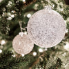 Crystal Flurry Glass Ball Ornament