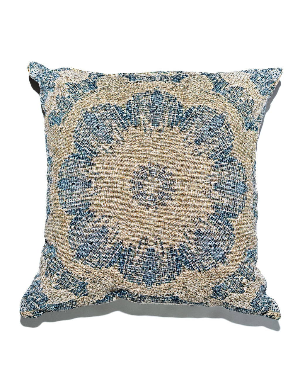 Indigo Kaleidoscope Woven Pillow