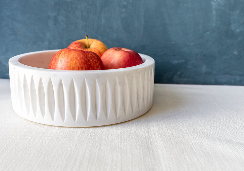 Arezzo Carved Marble Bowl in Various Sizes