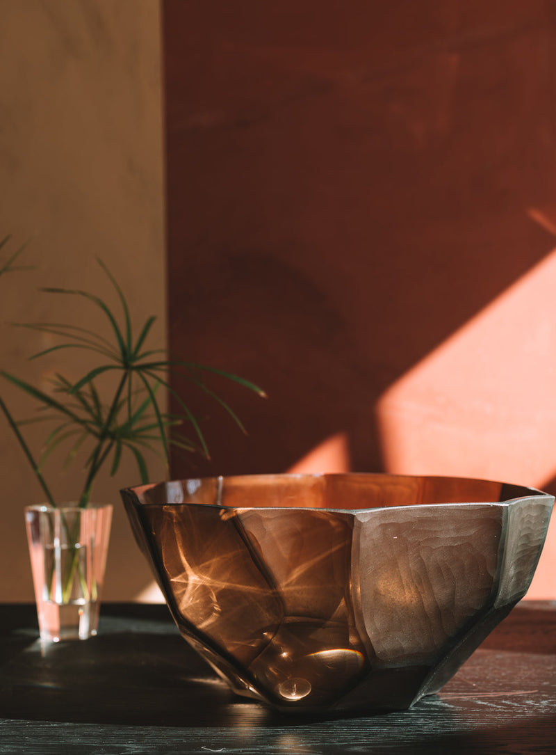 Sicilia Amber Glass Bowl