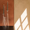 Alina Glass Taper Candle Holder in Various Sizes