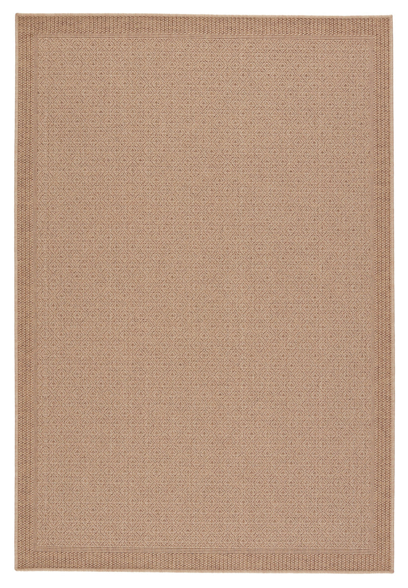 Maeva Indoor/Outdoor Border Beige Rug