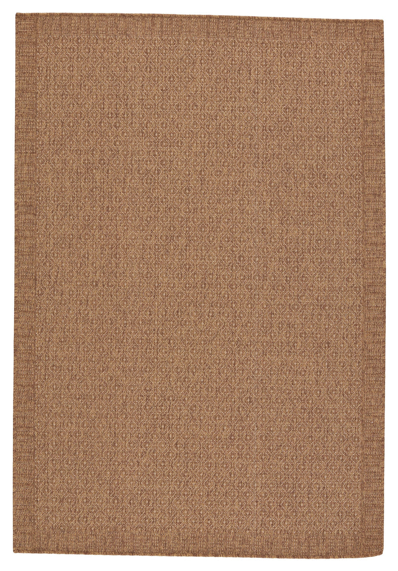 Maeva Indoor/Outdoor Border Light Brown Rug