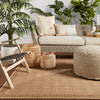 Pareu Indoor/Outdoor Border Beige & Light Brown Rug