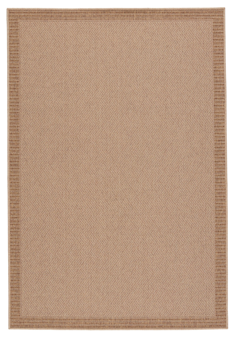 Pareu Indoor/Outdoor Border Beige & Light Brown Rug