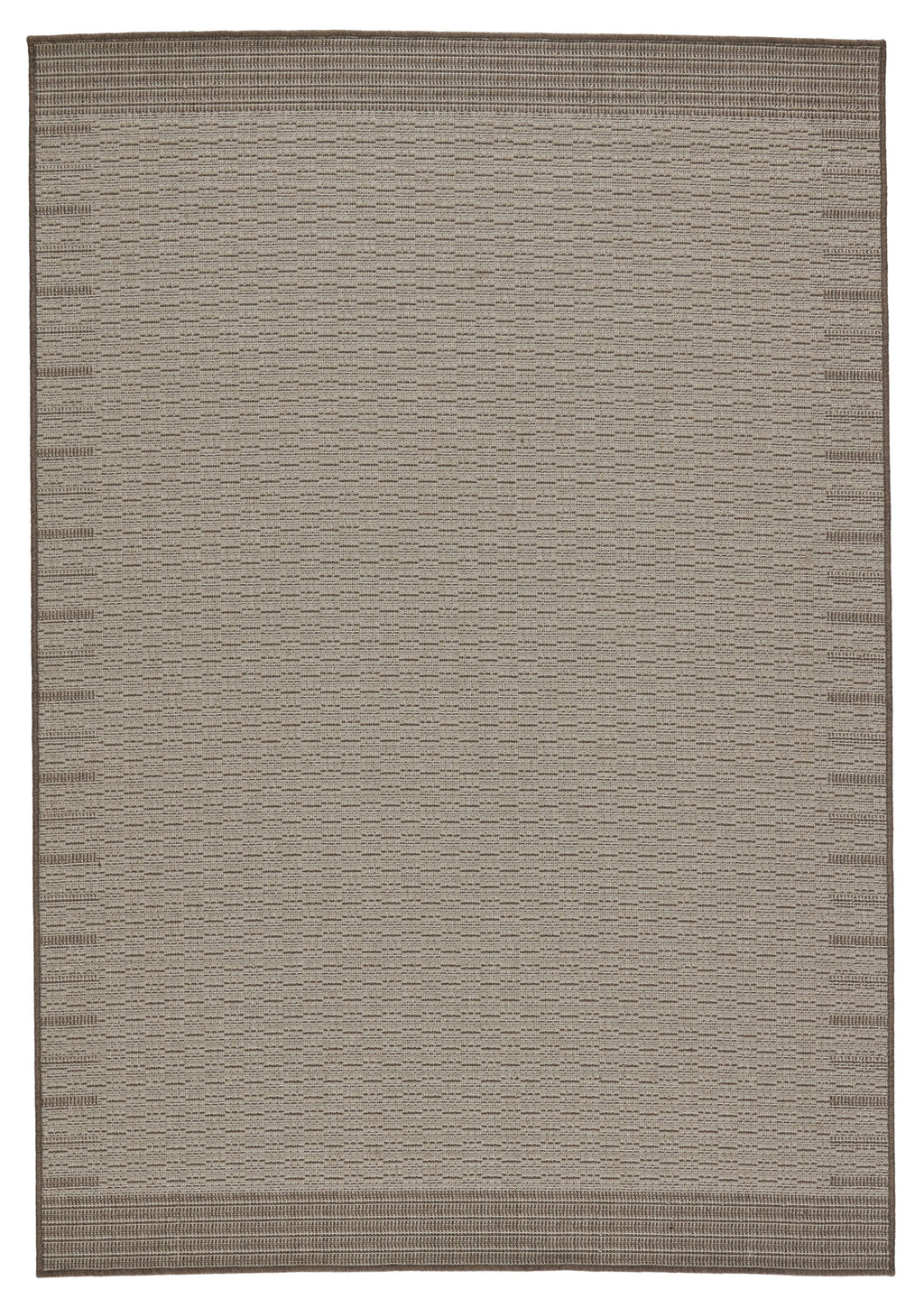 Poerava Indoor/Outdoor Border Grey & Taupe Rug