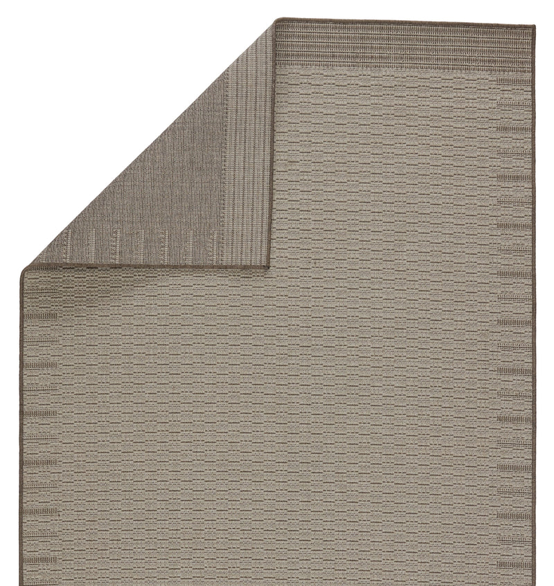 Poerava Indoor/Outdoor Border Grey & Taupe Rug