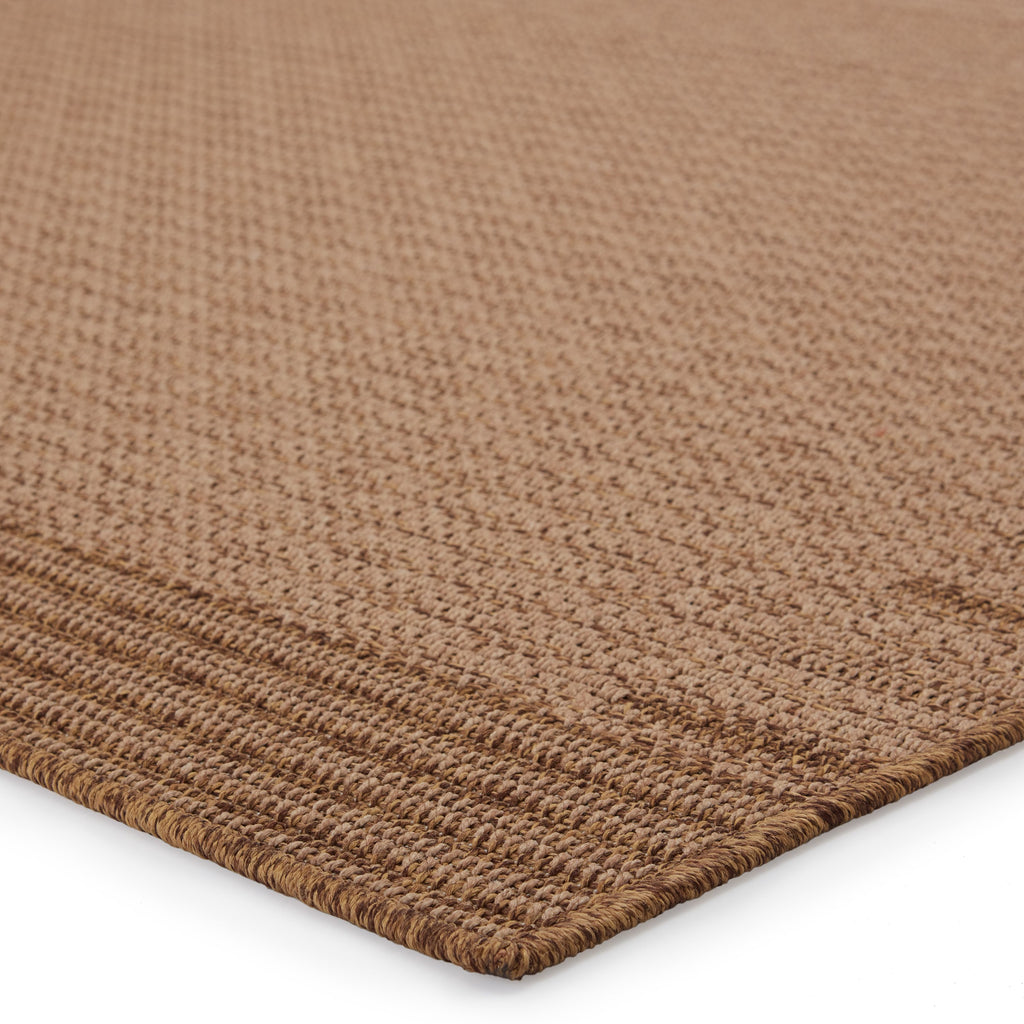 Poerava Indoor/Outdoor Border Beige & Light Brown Rug