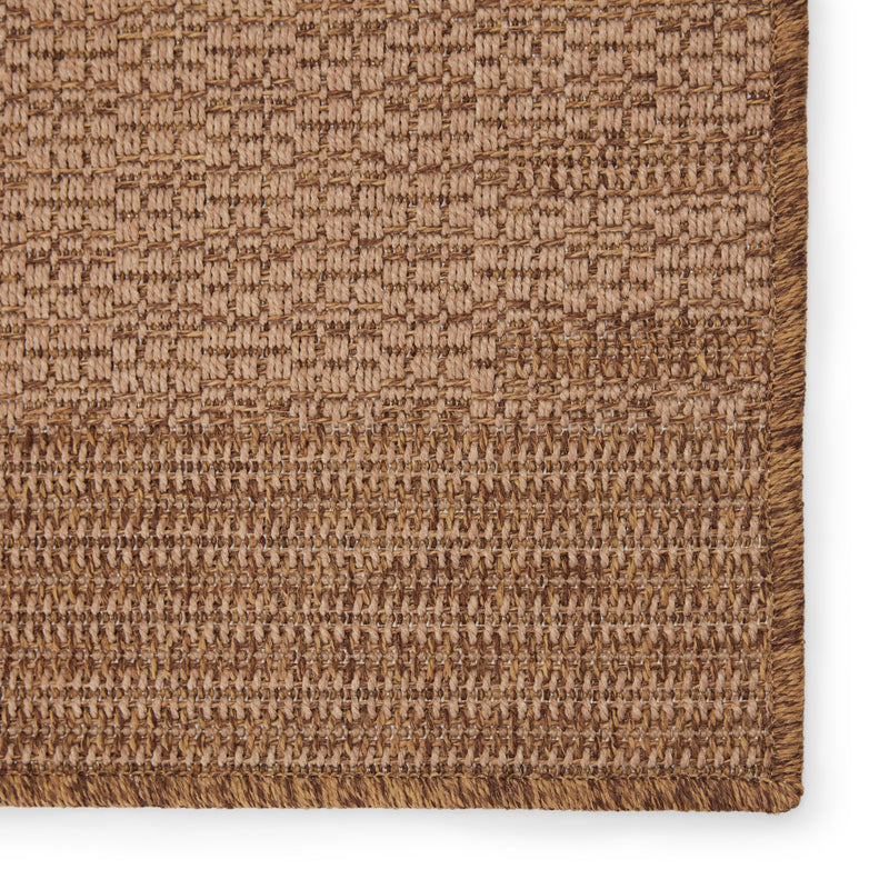 Poerava Indoor/Outdoor Border Beige & Light Brown Rug