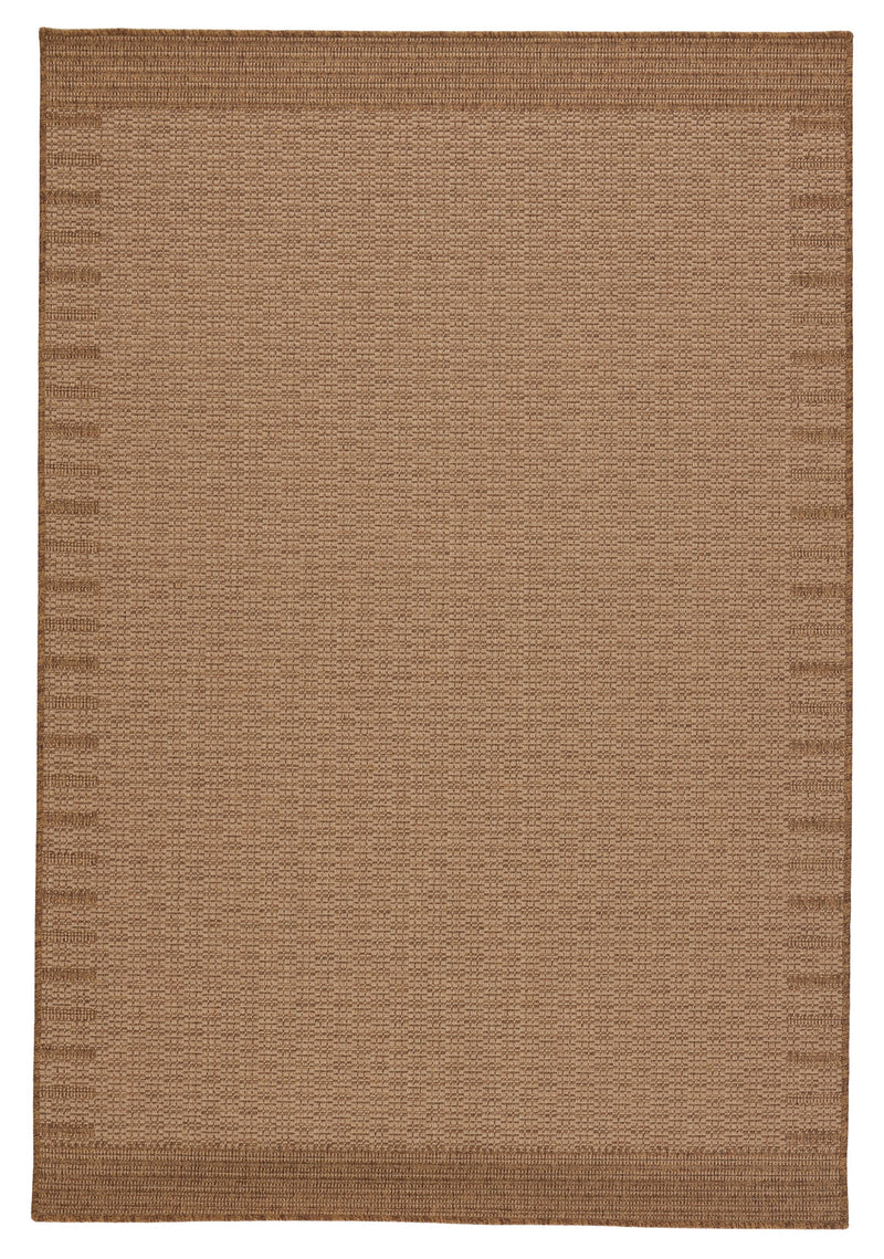 Poerava Indoor/Outdoor Border Beige & Light Brown Rug