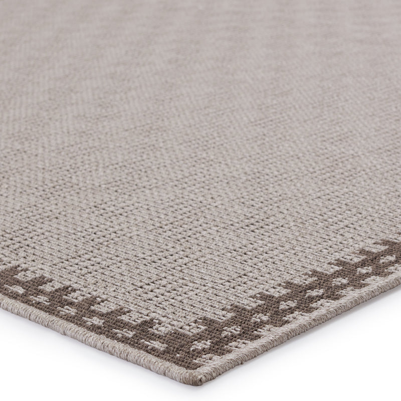 Tiare Indoor/Outdoor Border Grey & Taupe Rug