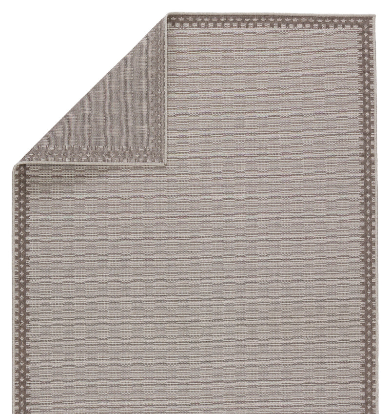 Tiare Indoor/Outdoor Border Grey & Taupe Rug