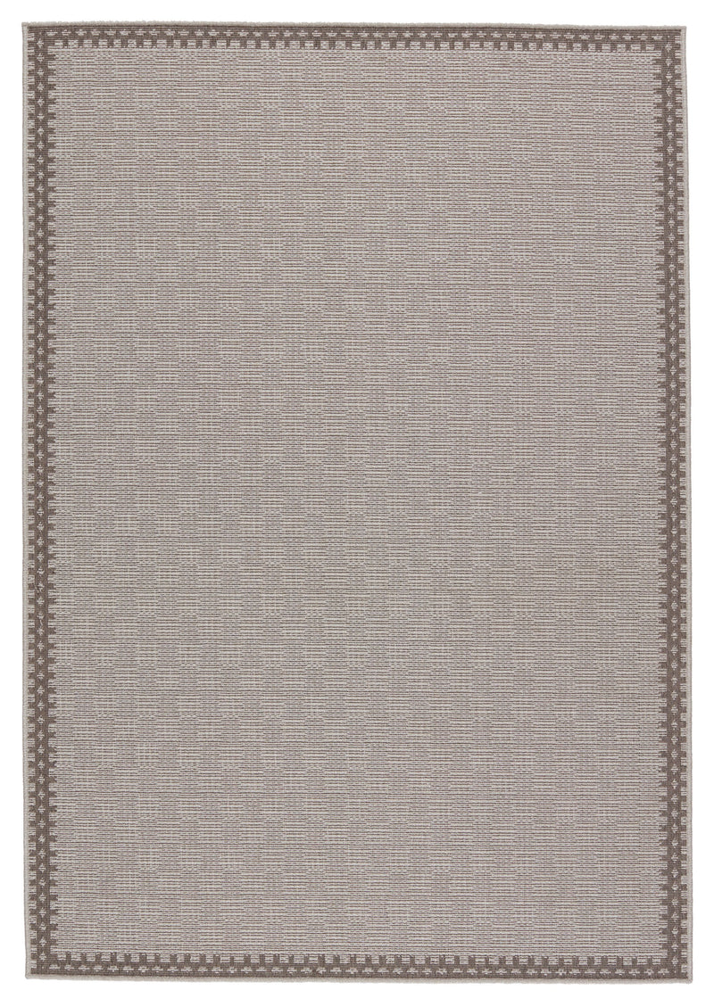 Tiare Indoor/Outdoor Border Grey & Taupe Rug