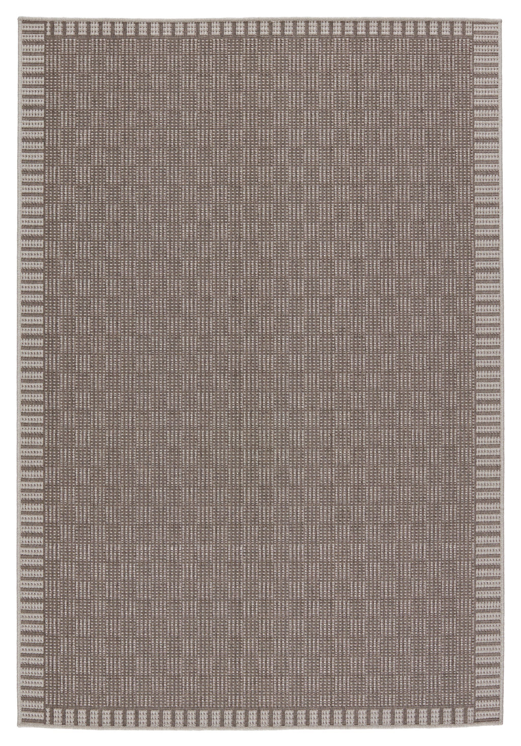 Iti Indoor/Outdoor Border Taupe & Grey Rug