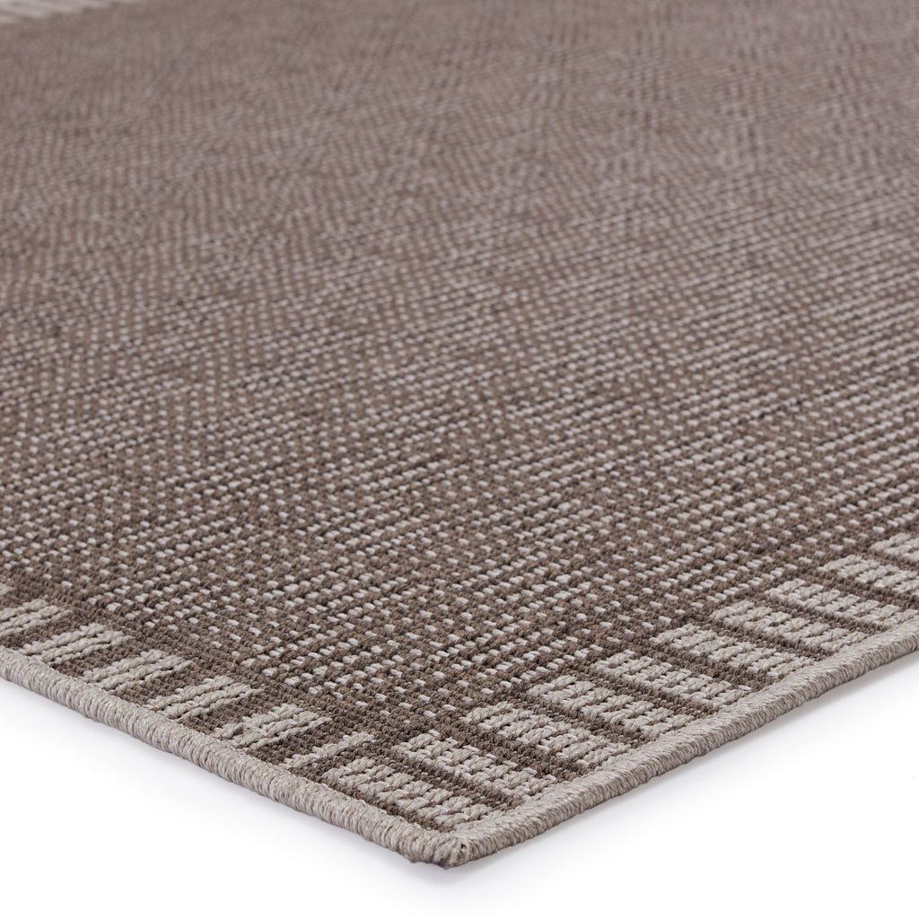 Iti Indoor/Outdoor Border Taupe & Grey Rug