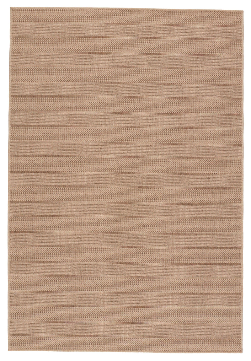 Avae Indoor/Outdoor Striped Beige & Light Brown Rug