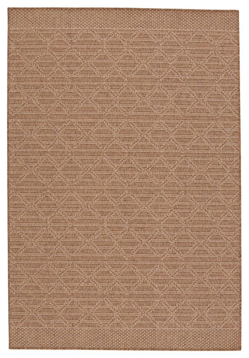 Motu Indoor/Outdoor Trellis Light Brown & Beige Rug