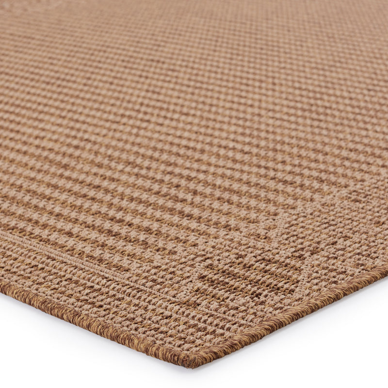 Vahine Indoor/Outdoor Border Light Brown & Beige Rug