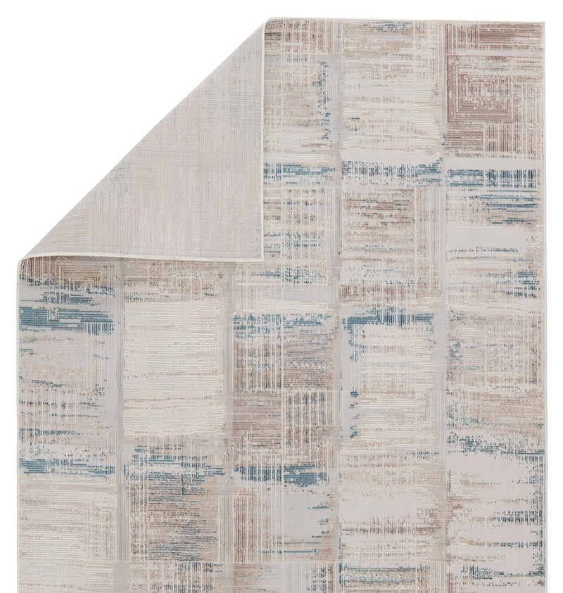 Halvard Abstract Ivory & Blue Rug by Jaipur Living