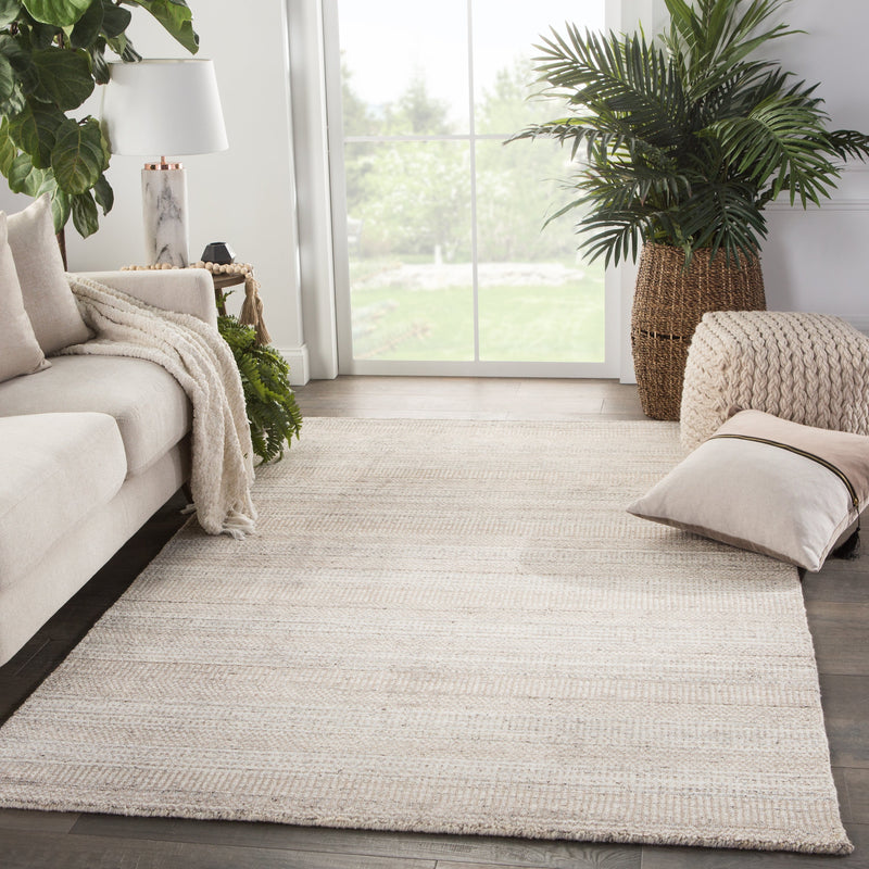 Minuit Handmade Geometric Gray & Tan Area Rug