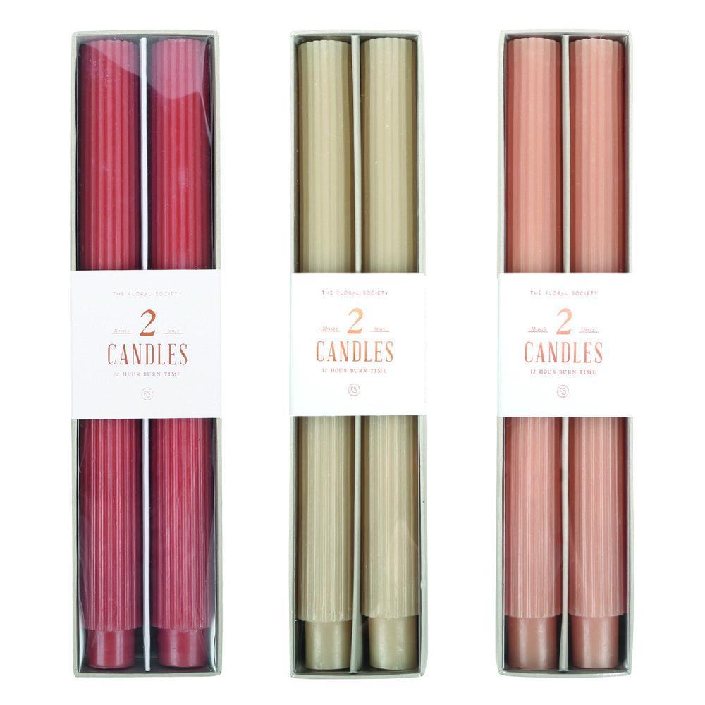 Fancy Taper Candles in Various Colors & Styles