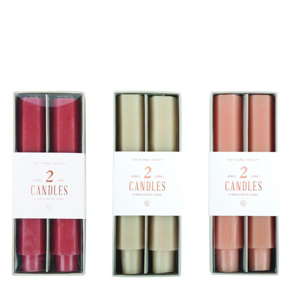 Fancy Taper Candles in Various Colors & Styles