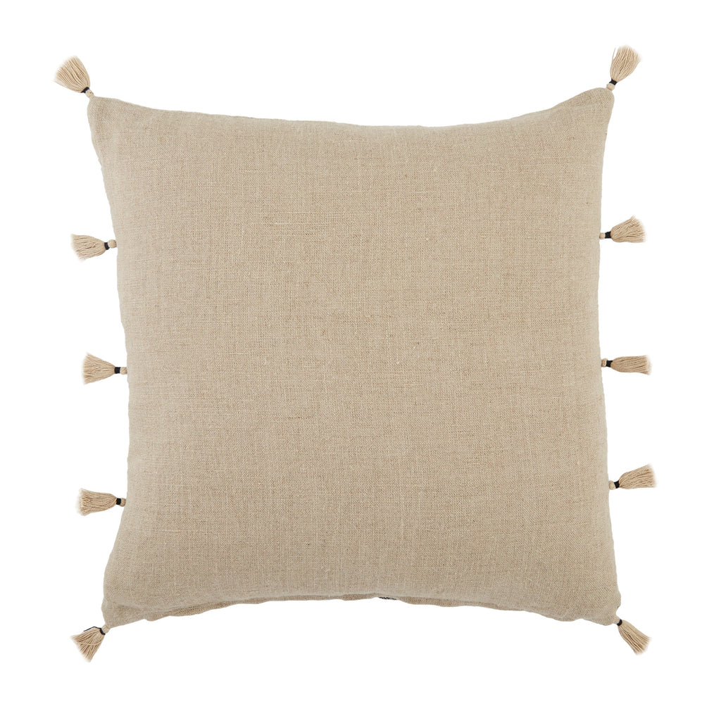 Ikal Stripes Pillow in Beige & Dark Gray by Jaipur Living