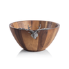 Alberg Stag Head Wooden Salad Bowl