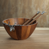 Alberg Stag Head Wooden Salad Bowl