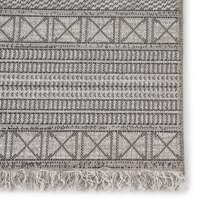 Ramos Indoor/Outdoor Border Gray & Light Gray Rug