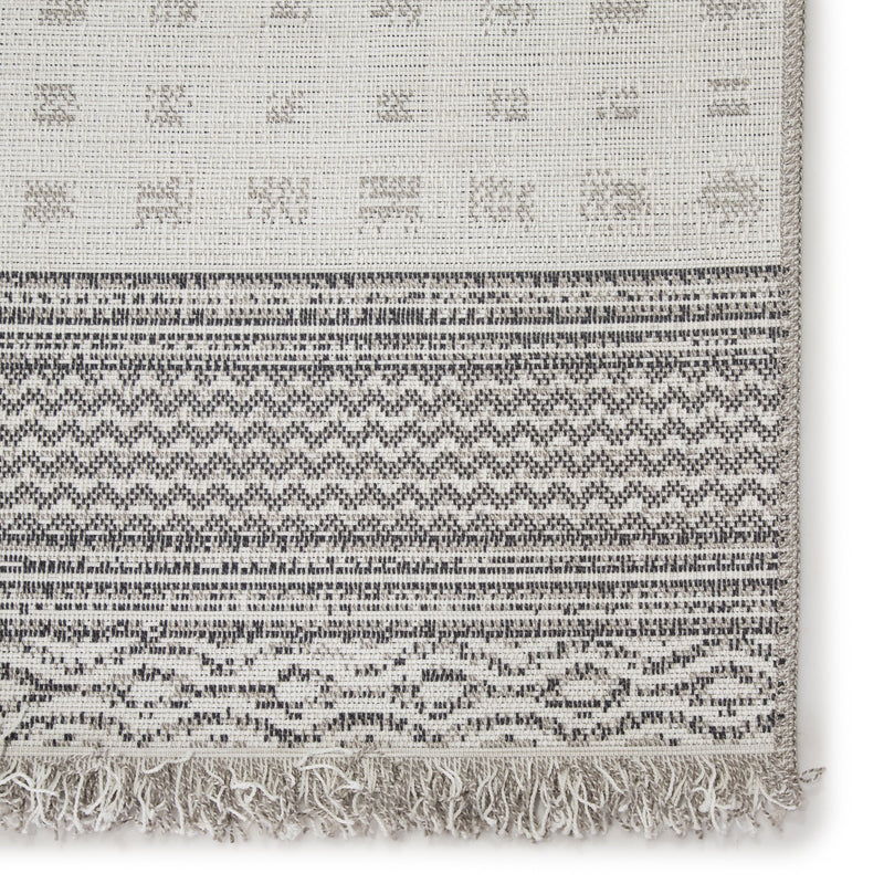 Marion Indoor/Outdoor Border Gray & Light Gray Rug