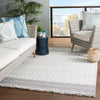 Marion Indoor/Outdoor Border Gray & Light Gray Rug