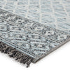 Ravi Indoor/Outdoor Border Gray & Light Blue Rug