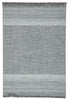 Rao Indoor/Outdoor Border Gray & Light Blue Rug