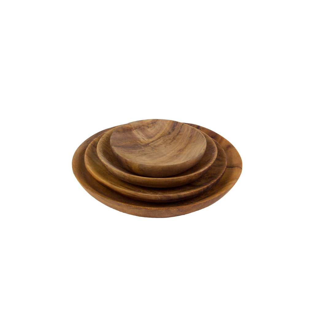 Teak Root Shallow Dish Set of 4